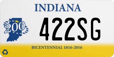 IN license plate 422SG