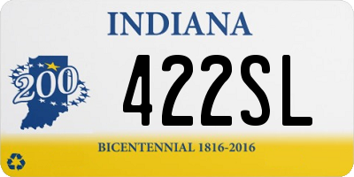 IN license plate 422SL