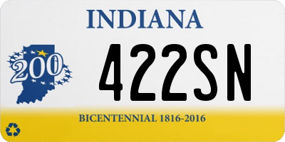 IN license plate 422SN