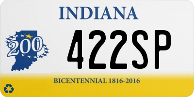 IN license plate 422SP