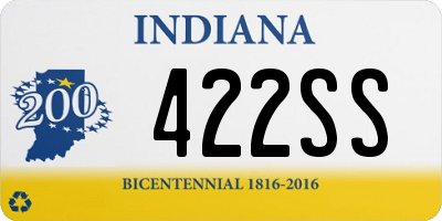 IN license plate 422SS