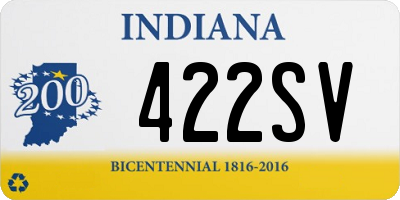 IN license plate 422SV