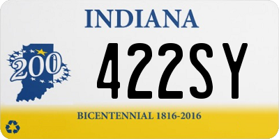 IN license plate 422SY