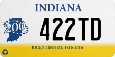 IN license plate 422TD