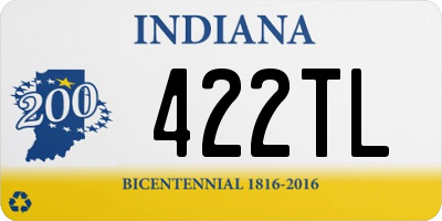 IN license plate 422TL