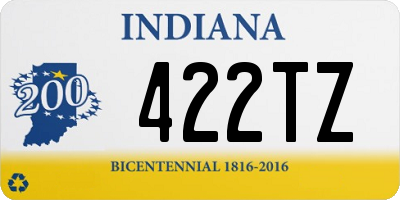 IN license plate 422TZ