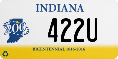 IN license plate 422U