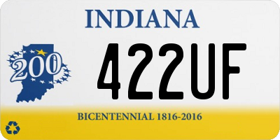 IN license plate 422UF