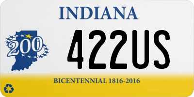 IN license plate 422US