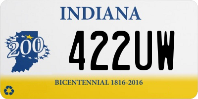 IN license plate 422UW