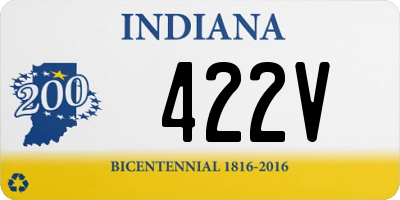 IN license plate 422V