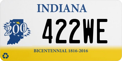 IN license plate 422WE