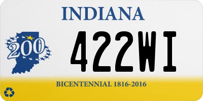 IN license plate 422WI
