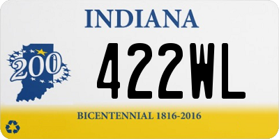 IN license plate 422WL