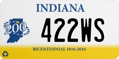 IN license plate 422WS
