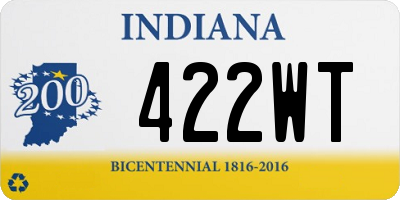 IN license plate 422WT