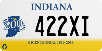 IN license plate 422XI