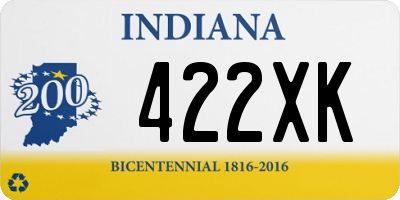 IN license plate 422XK