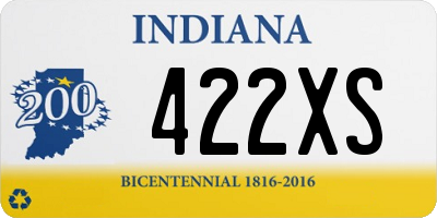 IN license plate 422XS