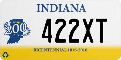 IN license plate 422XT