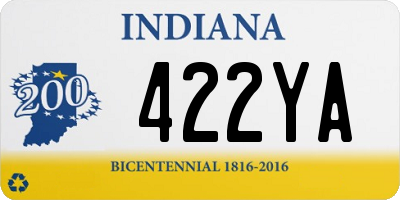 IN license plate 422YA