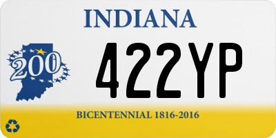 IN license plate 422YP