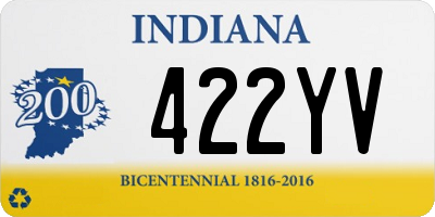 IN license plate 422YV