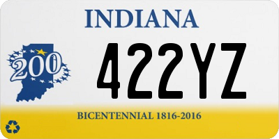 IN license plate 422YZ