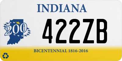 IN license plate 422ZB