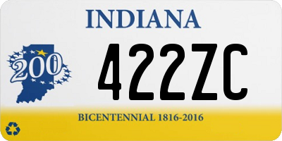 IN license plate 422ZC