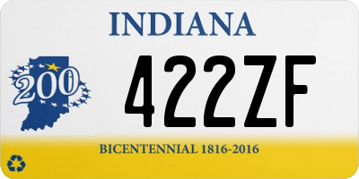 IN license plate 422ZF