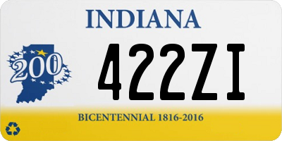 IN license plate 422ZI