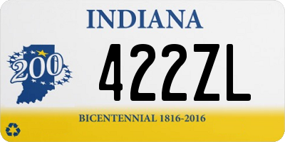 IN license plate 422ZL