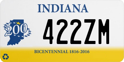 IN license plate 422ZM