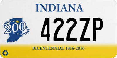 IN license plate 422ZP