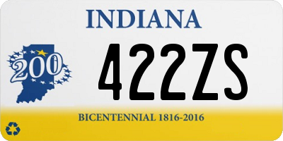 IN license plate 422ZS