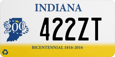 IN license plate 422ZT