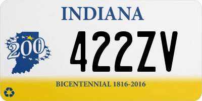 IN license plate 422ZV