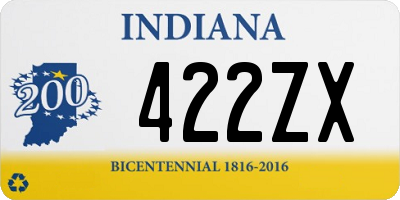 IN license plate 422ZX