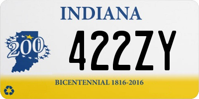 IN license plate 422ZY