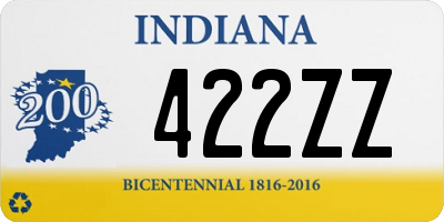 IN license plate 422ZZ