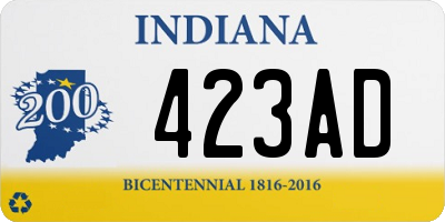 IN license plate 423AD