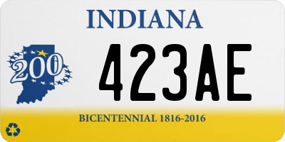 IN license plate 423AE