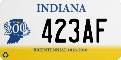 IN license plate 423AF