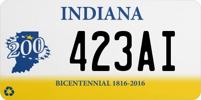 IN license plate 423AI