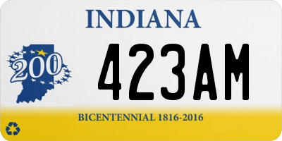 IN license plate 423AM