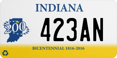 IN license plate 423AN