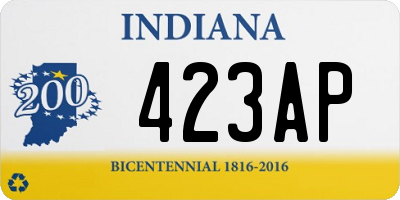 IN license plate 423AP