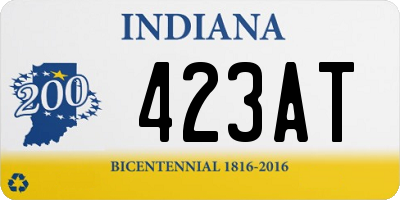 IN license plate 423AT