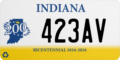 IN license plate 423AV